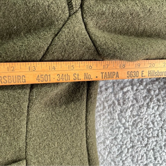 Vtg Fritz Litzlfelder Olive Green 100% Wool Women’s Jacket Sz 8 Braided Back - Picture 10 of 11